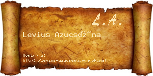 Levius Azucséna névjegykártya